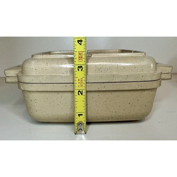 LittonWare Microwave Cookware 1 Qt Casserole Square Dish 39275 With Lid 39274 - Picture 3 of 4